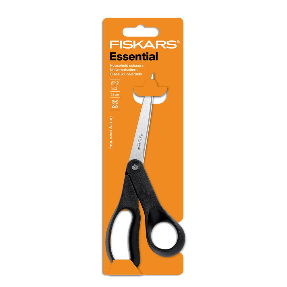Fiskars Essential Universal saks 21cm sort