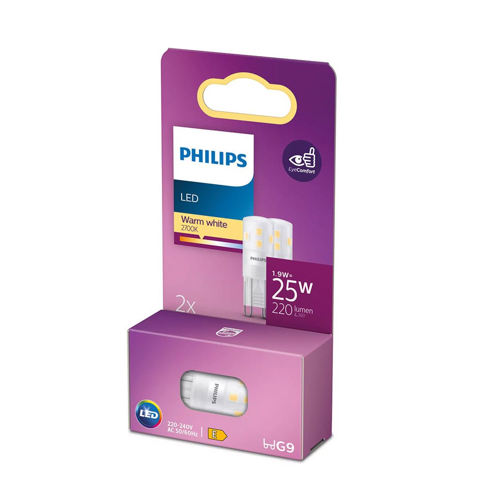 Philips LED 25W G9 2 stk.