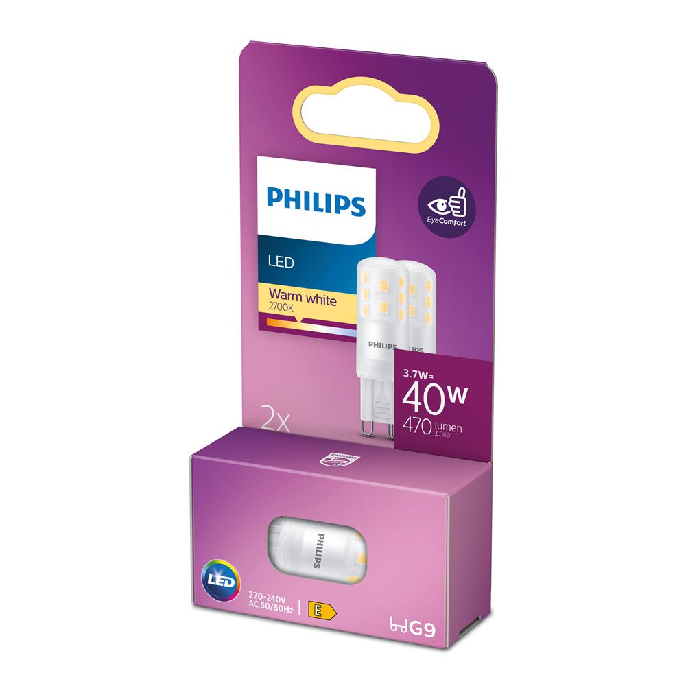 Philips LED 40W G9 2 stk.