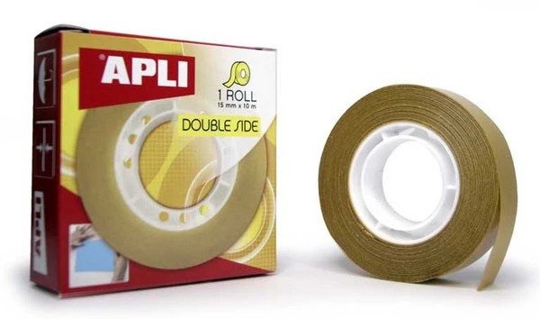 Apli dobbeltkl�bende tape 15mm x 10m