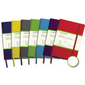 Notesbog A6 m. linjer 1 stk. 6 ass farver