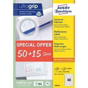 Avery Universaletiketter 48,5x25,4mm Promotion (2600)