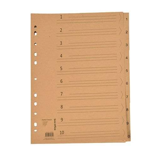 BNT 1-10 registre kraftkarton 150g.