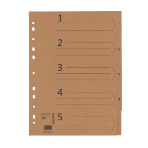 BNT 1-5 registre kraftkarton 150g.