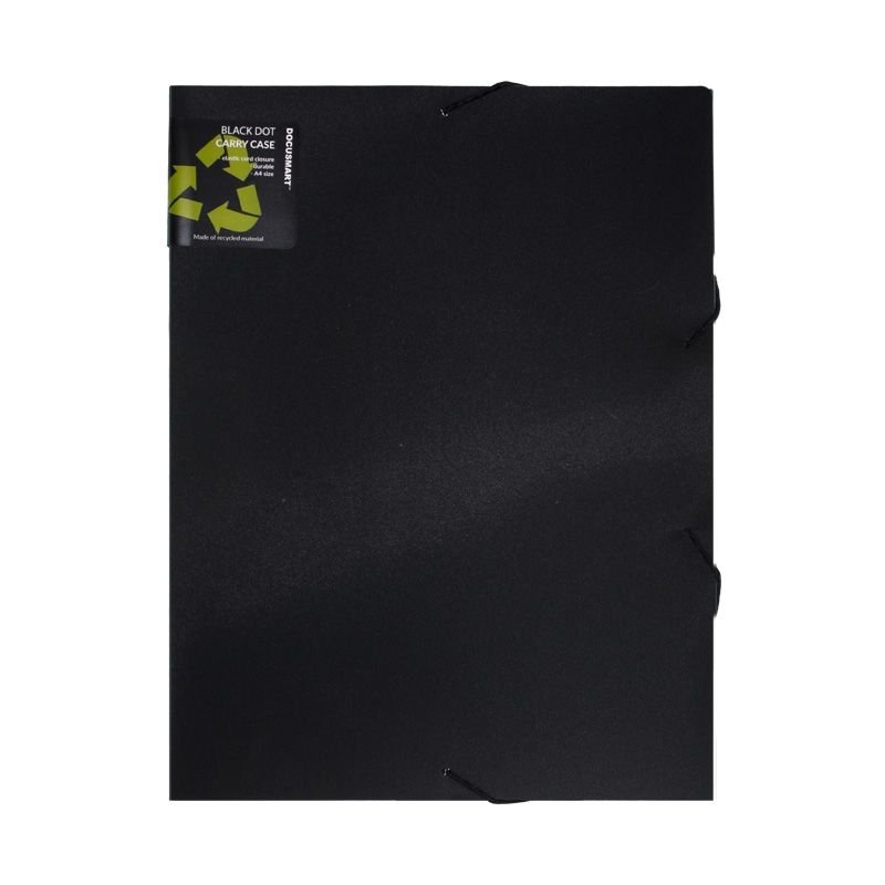 Dokumentbox Plast A4 Sort 3mm bred