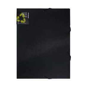 Dokumentbox Plast A4 Sort 3mm bred