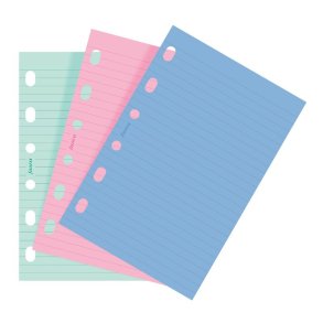 Filofax Personal Notespapir Linieret farvet 30 ark