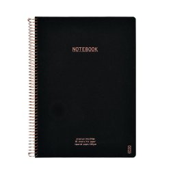 Kozo Notesbog A4 Kvad. Premium Black 80 sider