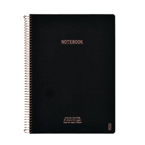 Kozo Notesbog A4 Kvad. Premium Black 80 sider