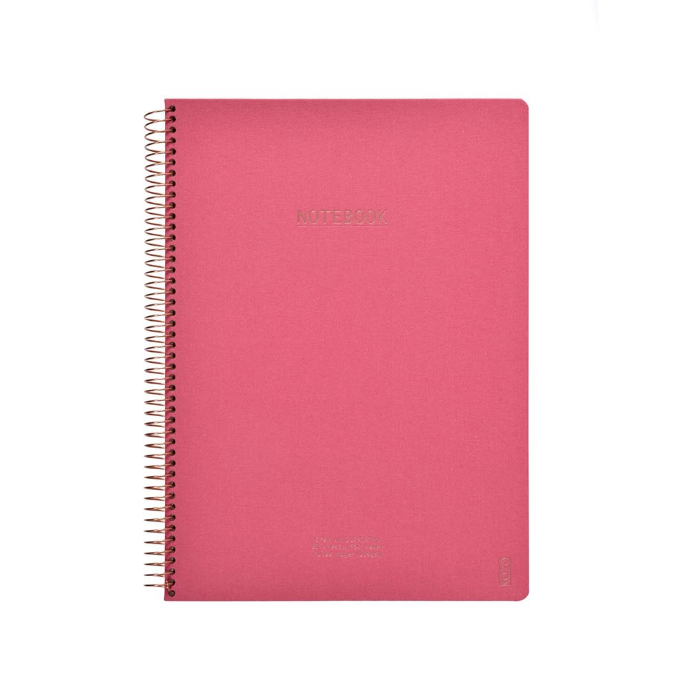 Kozo Notesbog A4 Lin Premium Guava Pink