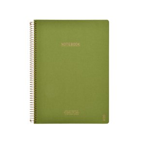 Kozo Notesbog A4 Lin Premium Olive Green