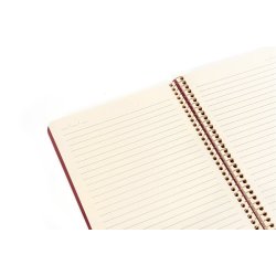Kozo Notesbog A4 Lin Premium Rust R�d