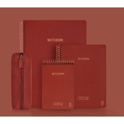 Kozo Notesbog A4 Lin Premium Rust R�d