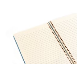 Kozo Notesbog A4 Lin Premium Steel Blue