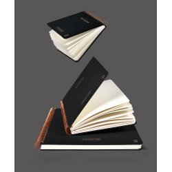 Kozo Notesbog A5 Kvad. Premium Black 80 sider