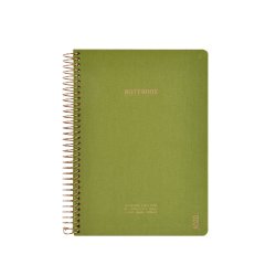 Kozo Notesbog A5 Lin Premium Olive Green