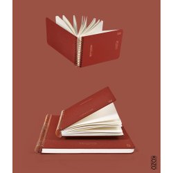 Kozo Notesbog A5 Lin Premium Rust R�d