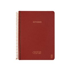 Kozo Notesbog A5 Lin Premium Rust R�d