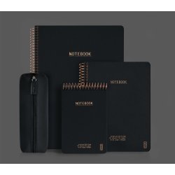 Kozo Notesbog A5 Lin Premium Sort