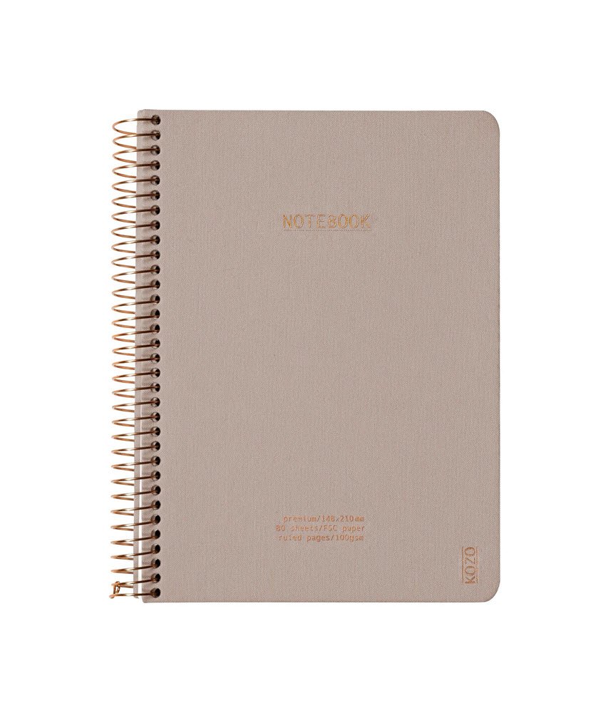 Kozo Notesbog Premium A5 Lin Sand