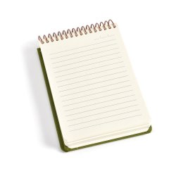 Kozo Notesbog Premium A6 Lin Olive Green