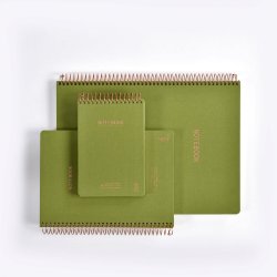 Kozo Notesbog Premium A6 Lin Olive Green