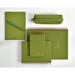 Kozo Notesbog Premium A6 Lin Olive Green
