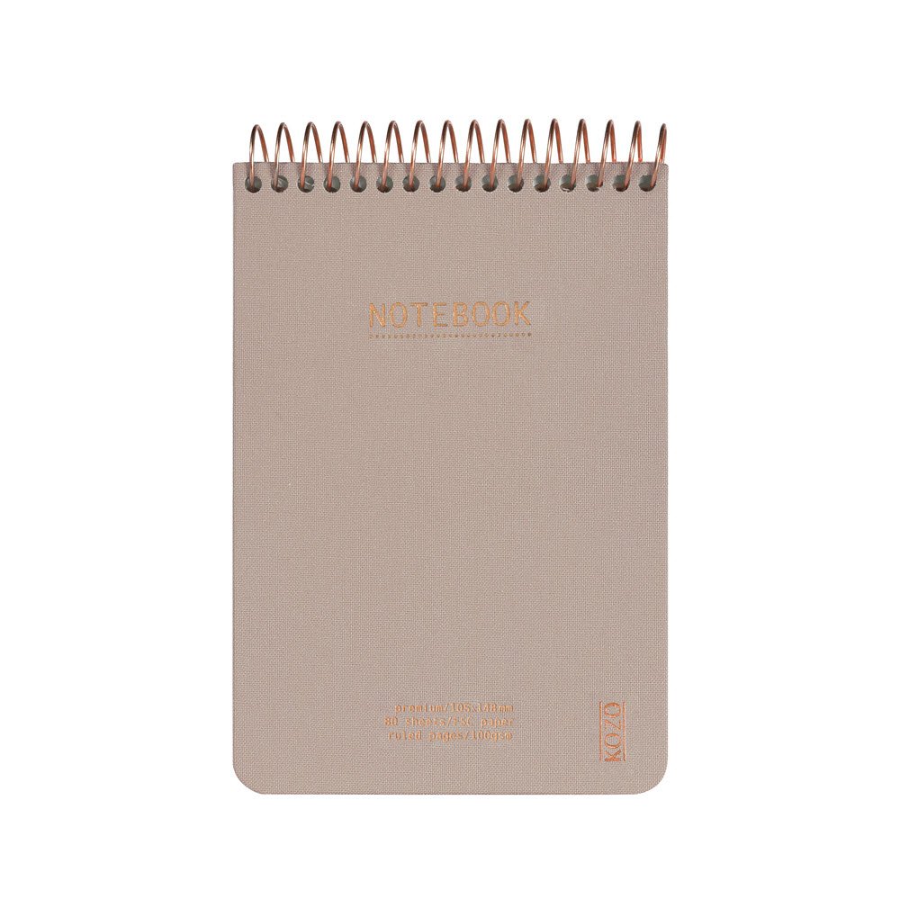 Kozo Notesbog Premium A6 Lin Sand