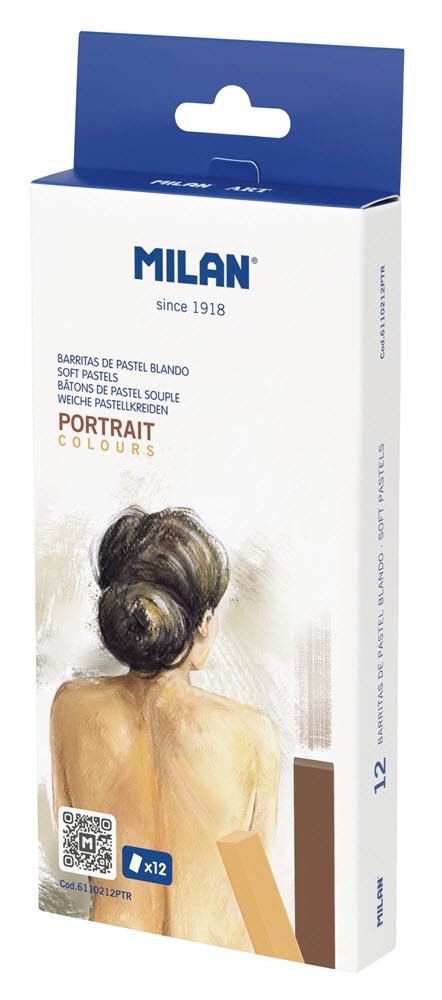 Milan Art Pastelkridt 12 stk. Portr�t Colors