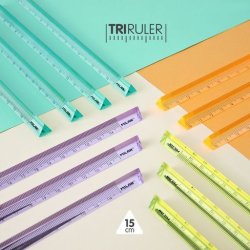 Milan Lineal 15cm Trekantet ass farver