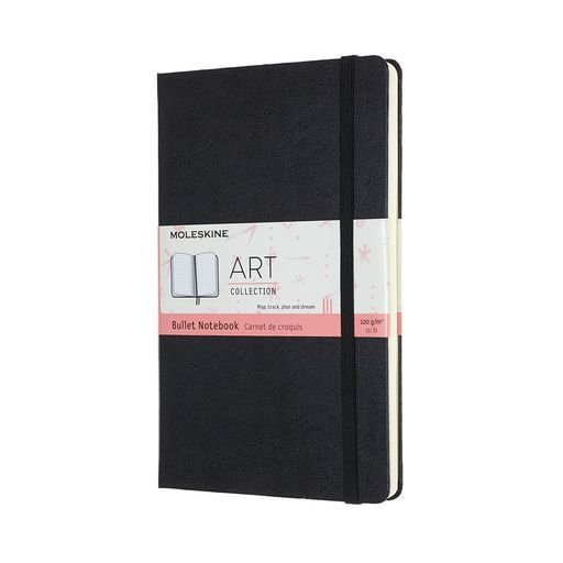 Moleskine Art Dot Note 120 g., Sort Large hard 