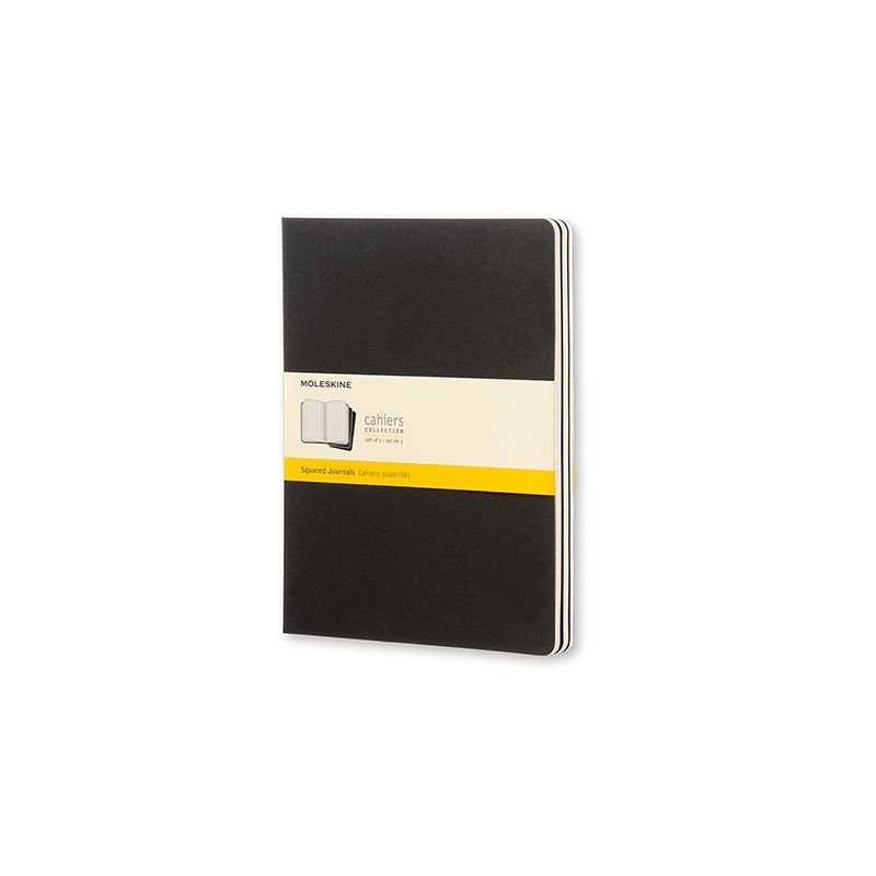 Moleskine Cahier XL kvad. Sort