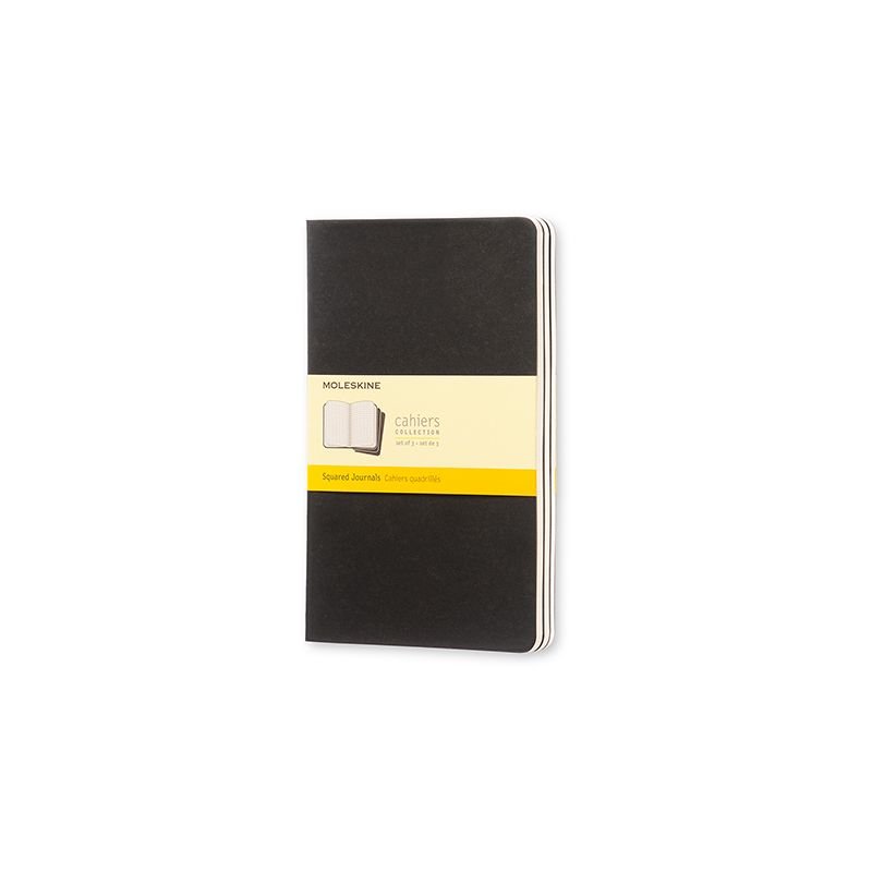 Moleskine Cahiers Large Softcover Kvad Sort
