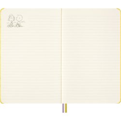 Moleskine Hard L Linieret Gul m. Peanut
