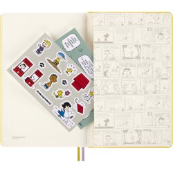 Moleskine Hard L Linieret Gul m. Peanut