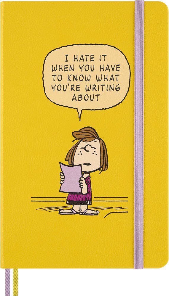 Moleskine Hard L Linieret Gul m. Peanut
