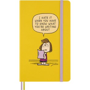 Moleskine Hard L Linieret Gul m. Peanut