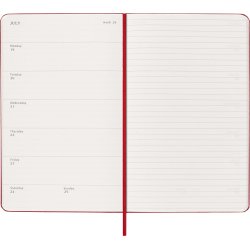 Moleskine Large 26/27 Hard 18 mdr. Week note R�d