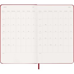 Moleskine Large 26/27 Hard 18 mdr. Week note R�d