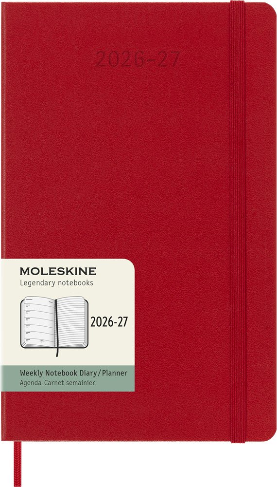 Moleskine Large 26/27 Hard 18 mdr. Week note R�d