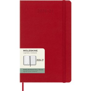 Moleskine Large 26/27 Hard 18 mdr. Week note R�d