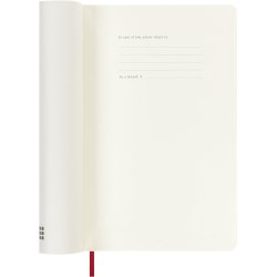 Moleskine Large 26/27 soft 18 mdr. week note R�d