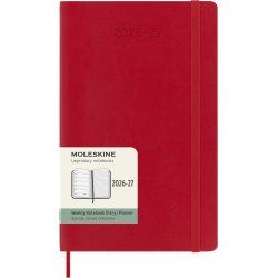 Moleskine Large 26/27 soft 18 mdr. week note R�d