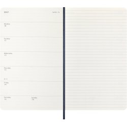 Moleskine Large 26/27 soft 18 mdr. week note Sapphire Blue