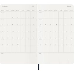 Moleskine Large 26/27 soft 18 mdr. week note Sapphire Blue