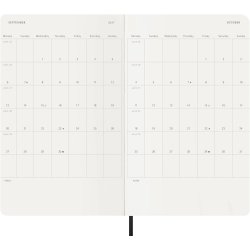 Moleskine Large 26/27 soft 18 mdr. week note Sort