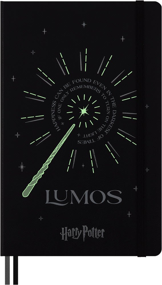 Moleskine Large Hard Linieret  Harry Potter Lumos