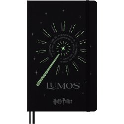Moleskine Large Hard Linieret  Harry Potter Lumos