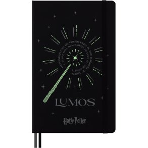 Moleskine Large Hard Linieret  Harry Potter Lumos