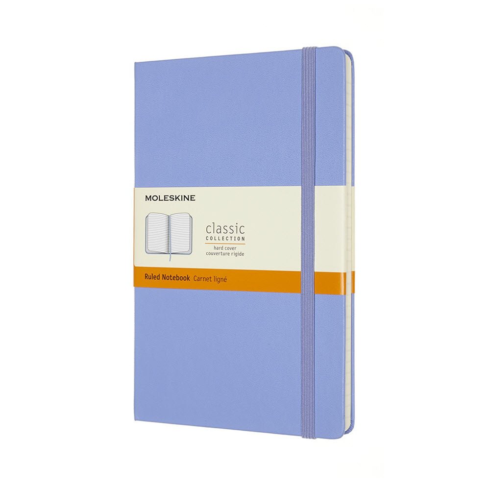 Moleskine Large Hard Linieret Hydrangea Blue